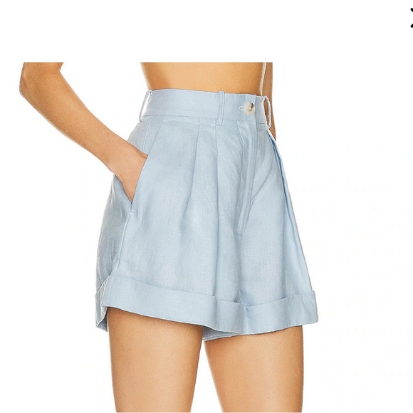 Helsa Linen Rolled Short - Picture 2 of 8